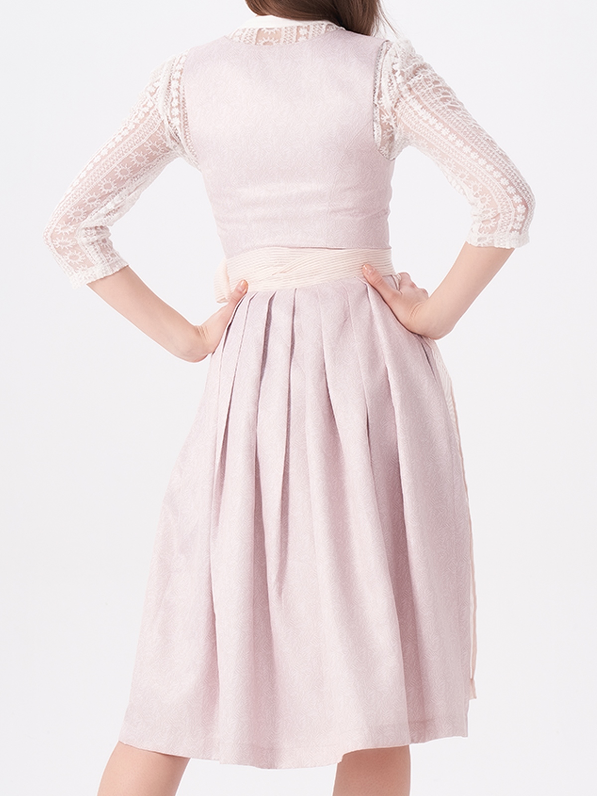 Langarm Dirndl in Rosa