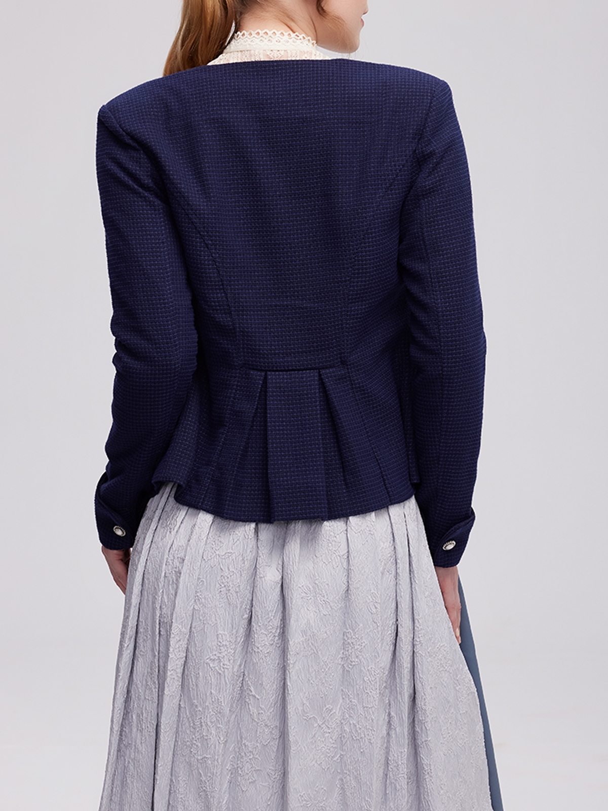 Stylische Kurzarm Dirndlbluse in Blau