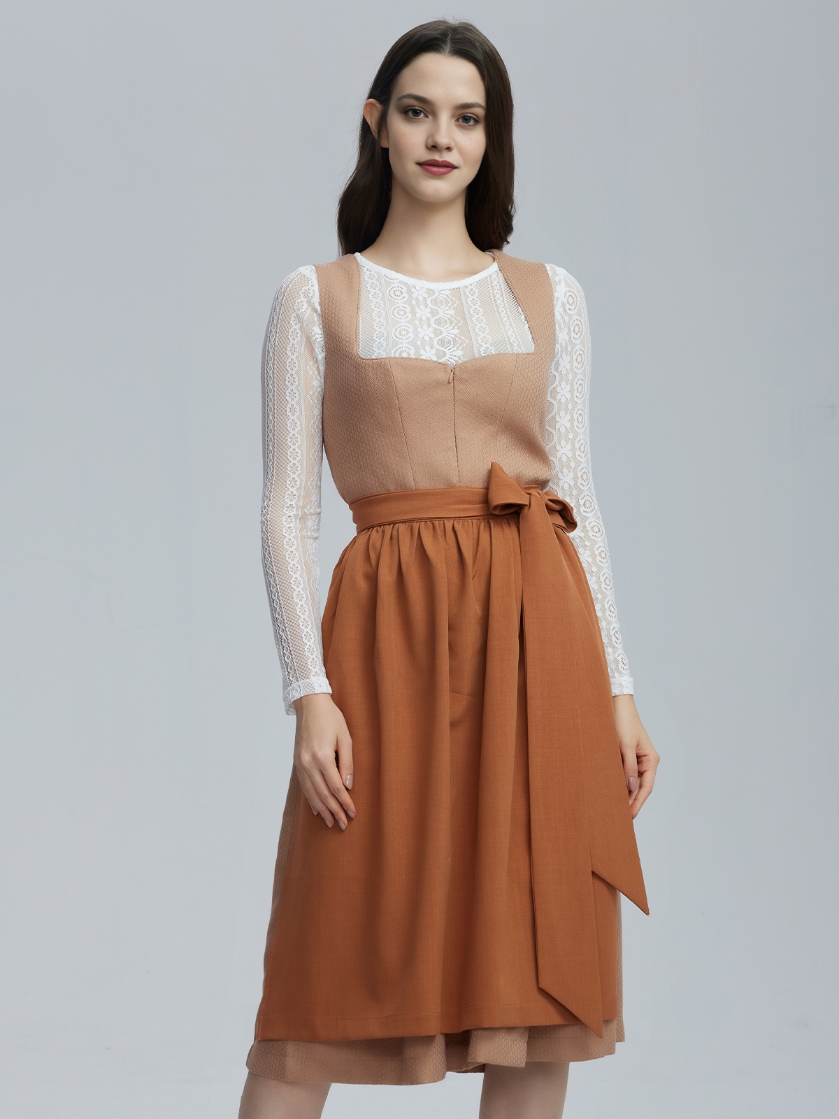 Modernes Dirndl in blau-grau
