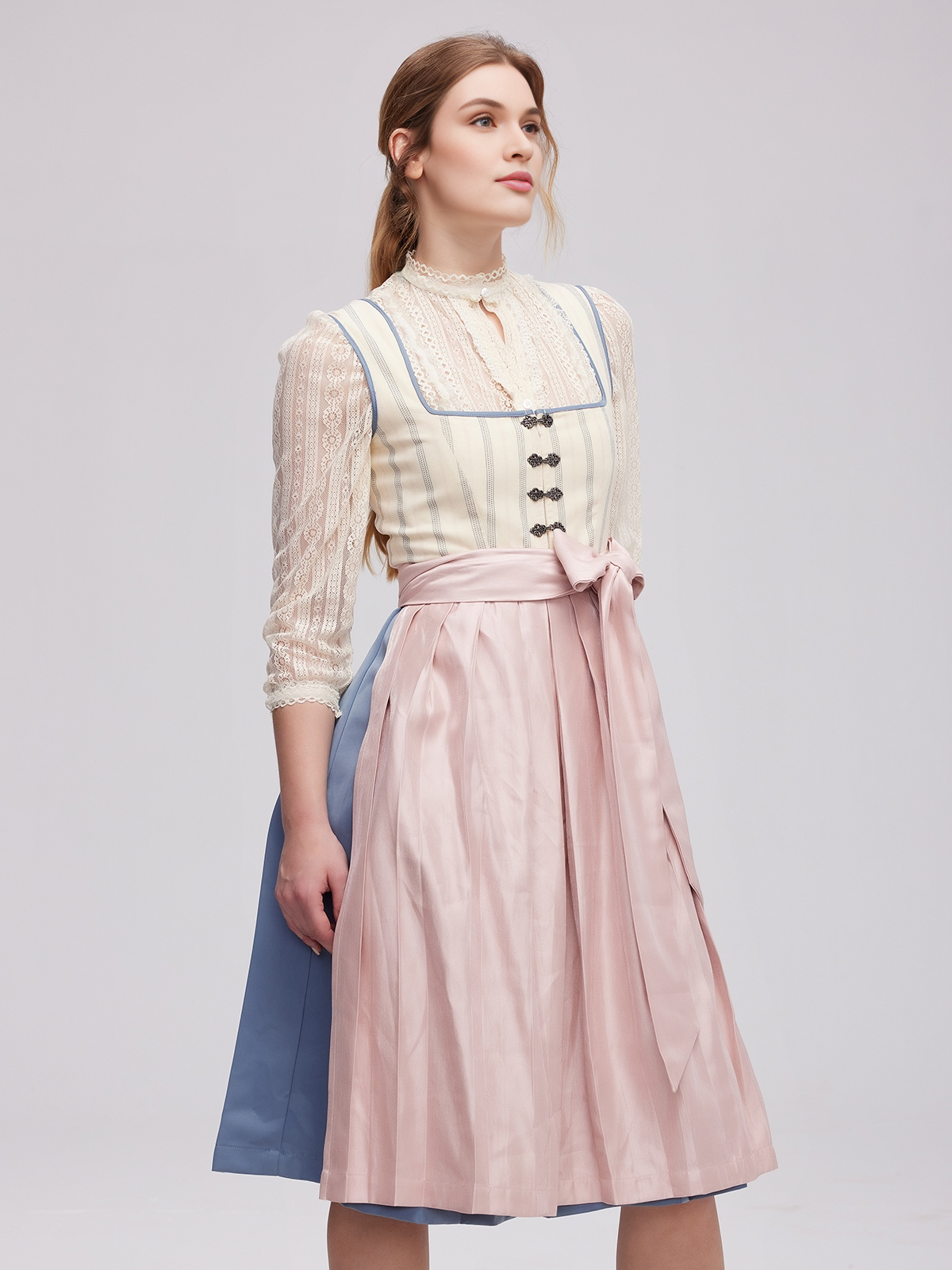 Elegantes Dirndl in Samt Blau
