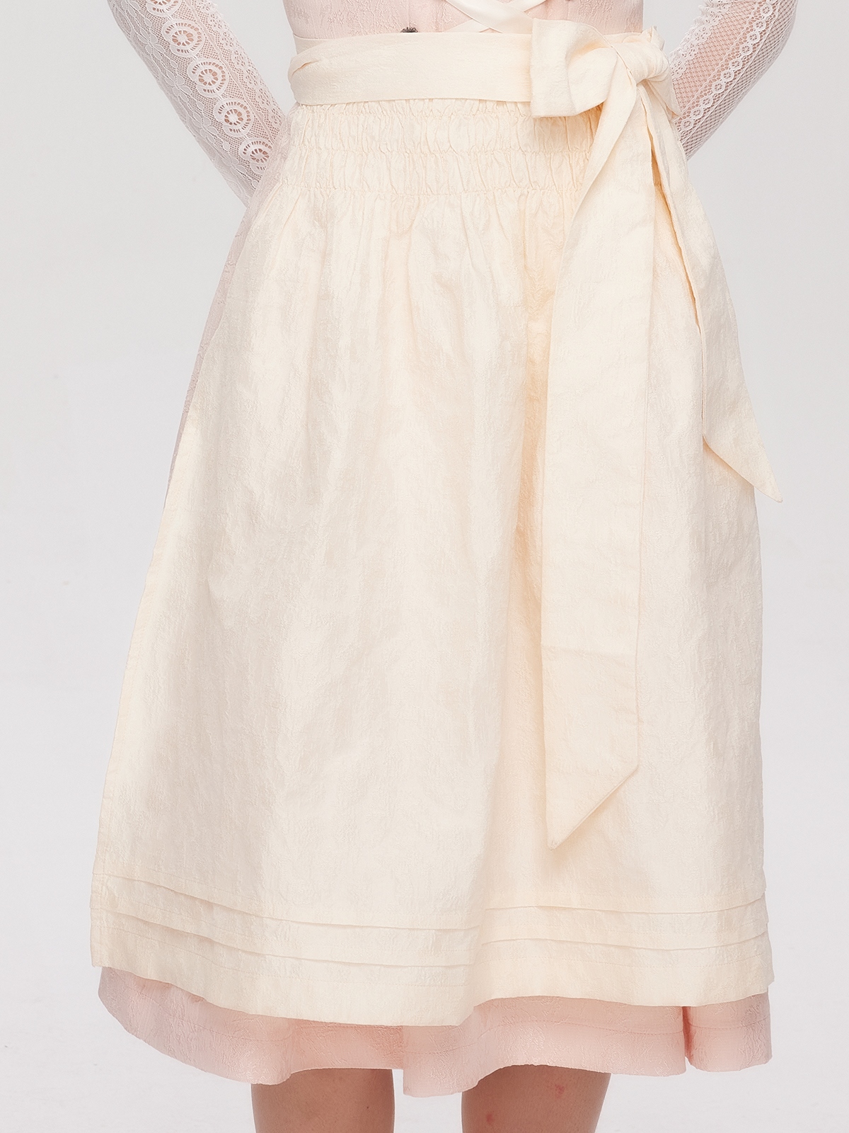 Dirndl Bluse Langarm in Rosa