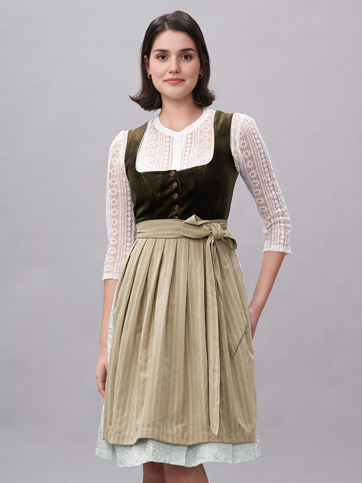 Elegantes Dirndl in Grün