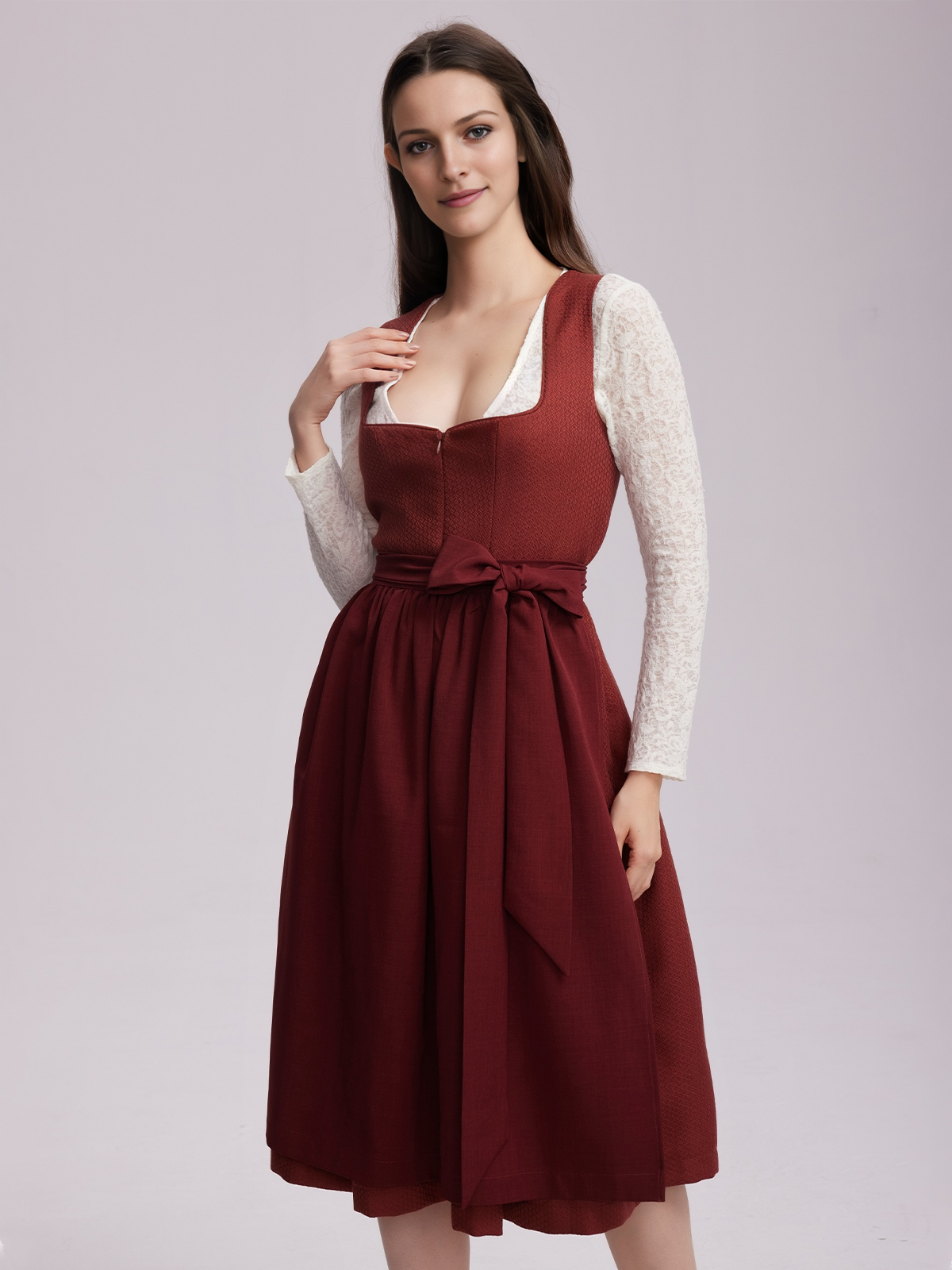 Ehreer Dirndl in Rot – Eleganz und Tradition vereint
